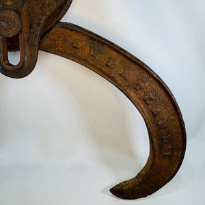 Antique Sweetland's Wolverine Grapple Hay Hook Cast Iron Barn Tool Primitive Farm Decor Agricultural Salvage