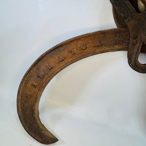 Antique Sweetland's Wolverine Grapple Hay Hook Cast Iron Barn Tool Primitive Farm Decor Agricultural Salvage