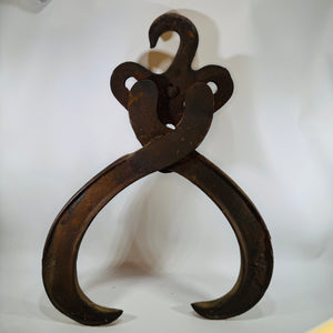 Antique Sweetland's Wolverine Grapple Hay Hook Cast Iron Barn Tool Primitive Farm Decor Agricultural Salvage