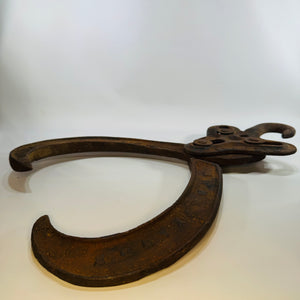 Antique Sweetland's Wolverine Grapple Hay Hook Cast Iron Barn Tool Primitive Farm Decor Agricultural Salvage