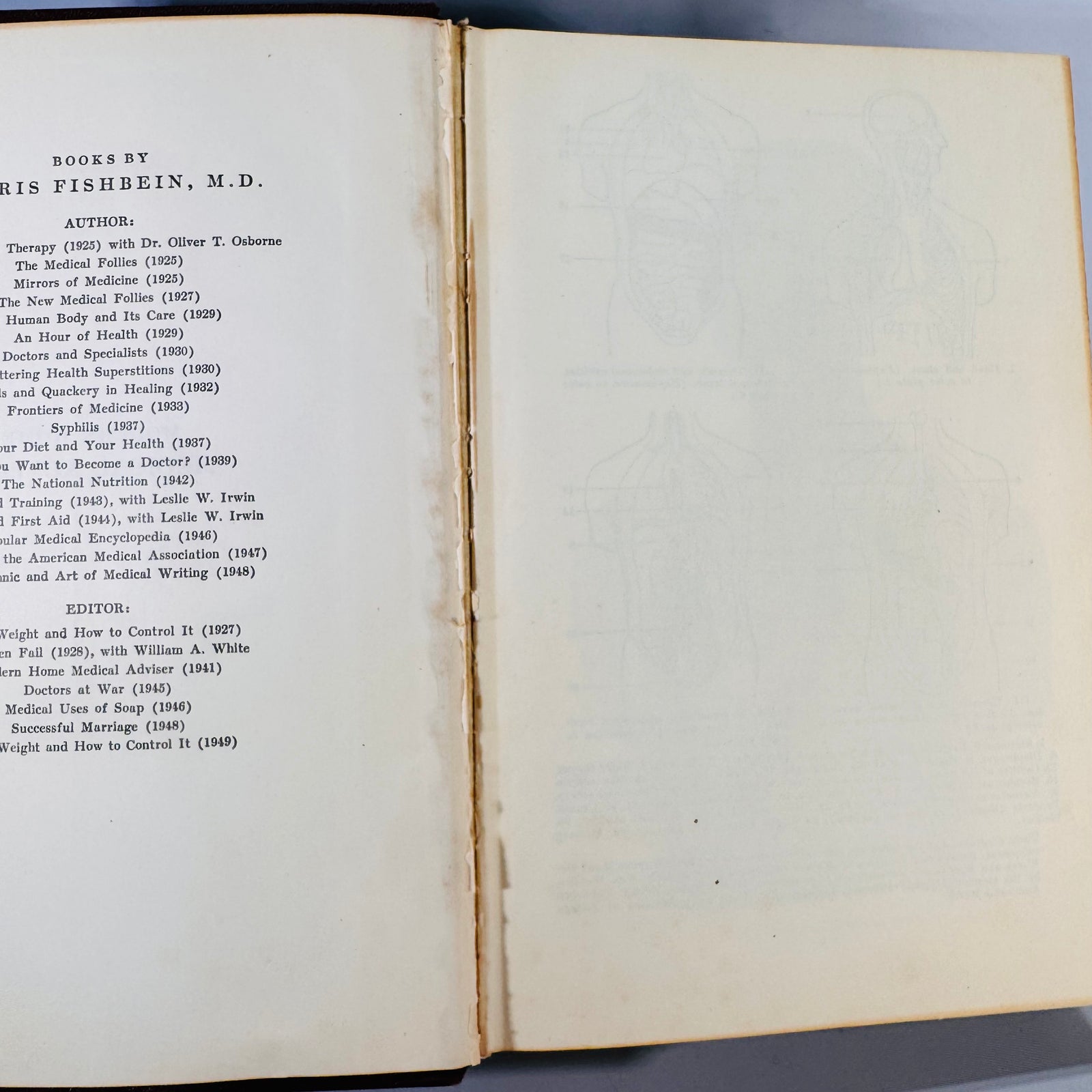 Modern Home Medical Adviser (1951 Printing, Revised & Re-Edited) — Morris Fishbein, M.D. | Illustrated Anatomy Plates, Medical Reference