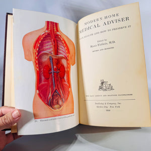 Modern Home Medical Adviser (1951 Printing, Revised & Re-Edited) — Morris Fishbein, M.D. | Illustrated Anatomy Plates, Medical Reference