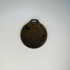 Vintage Golden Shell Oil Watch Fob Shell Gas Advertising Pocket Watch Medal 1930s 1940s