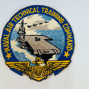 Vintage Naval Air Technical Training Command Patch NATTC Embroidered Navy Patch Vietnam Era Aviation Insignia 4 Inch Round