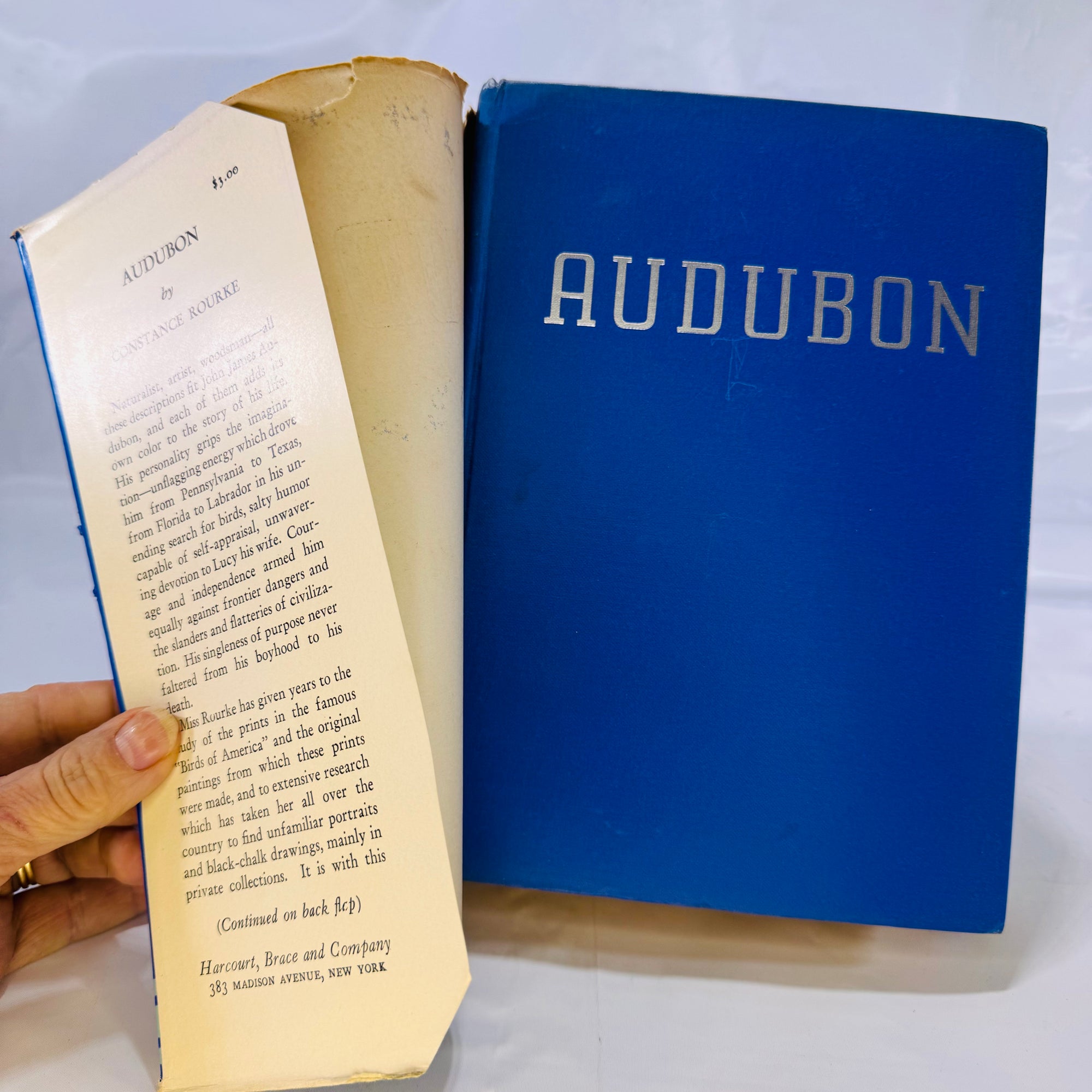 Audubon by Constance Rourke (1936), Harcourt Brace and Company, Hardcover