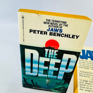 Jaws and The Deep by Peter Benchley 1975 1977 Bantam Paperback Lot