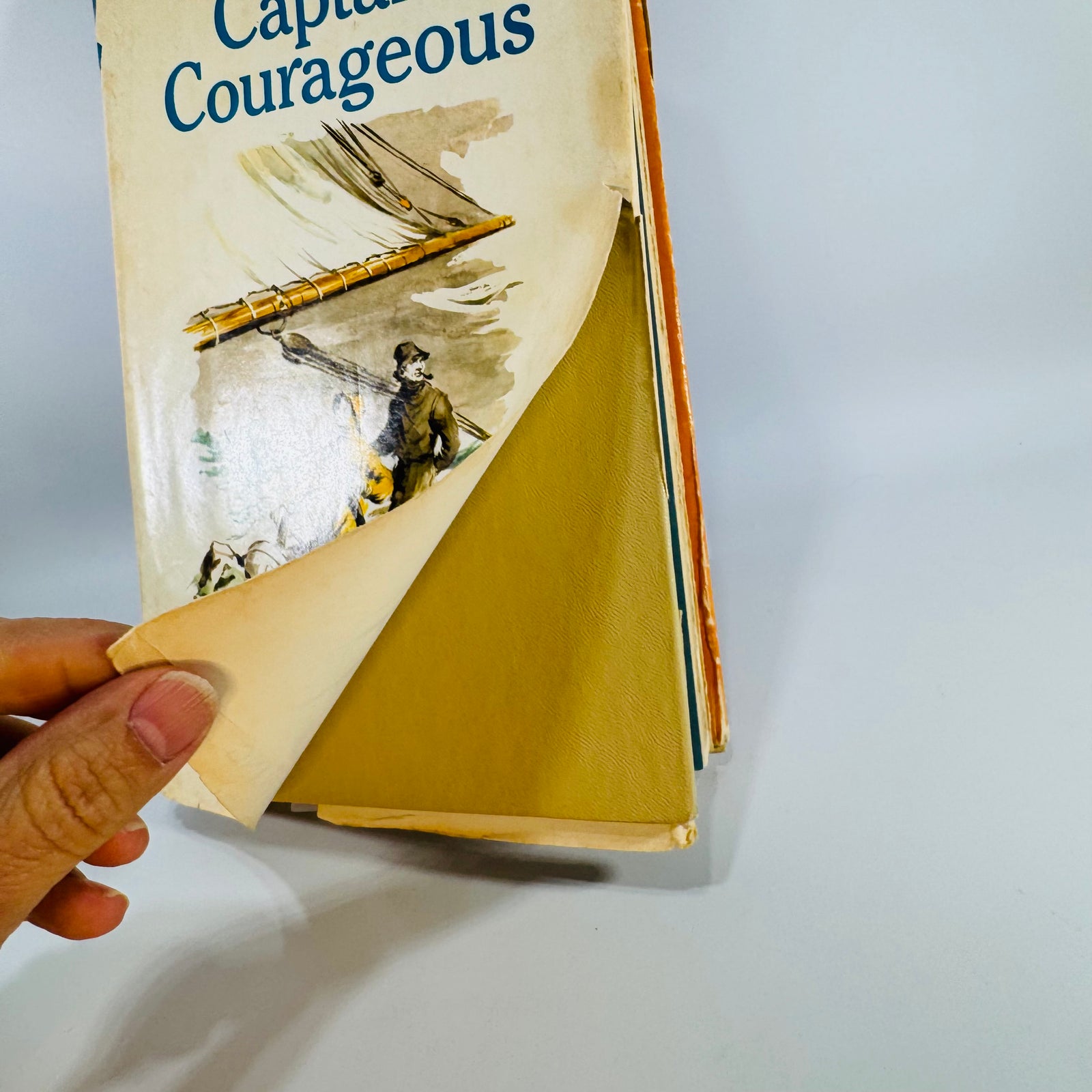 Vintage Nautical Adventure Classic — Captains Courageous (1957) — Rudyard Kipling | Lawrence Beall Smith Dust Jacket, Sea Adventure / Coming-of-Age Fiction