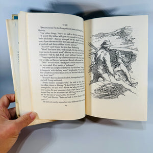 Vintage Nautical Adventure Classic — Captains Courageous (1957) — Rudyard Kipling | Lawrence Beall Smith Dust Jacket, Sea Adventure / Coming-of-Age Fiction