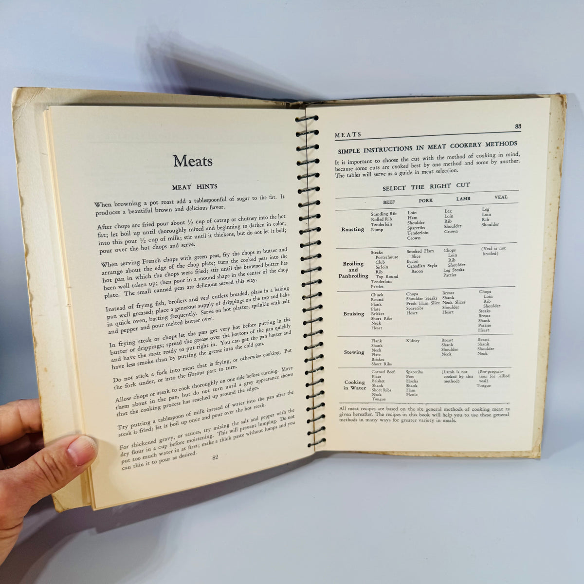Vintage WWII Wartime Cookbook — American Women’s Voluntary Services Cook Book (1942) — Marion Gregg | Spiral Bound, Wartime Cooking / Home Economics
