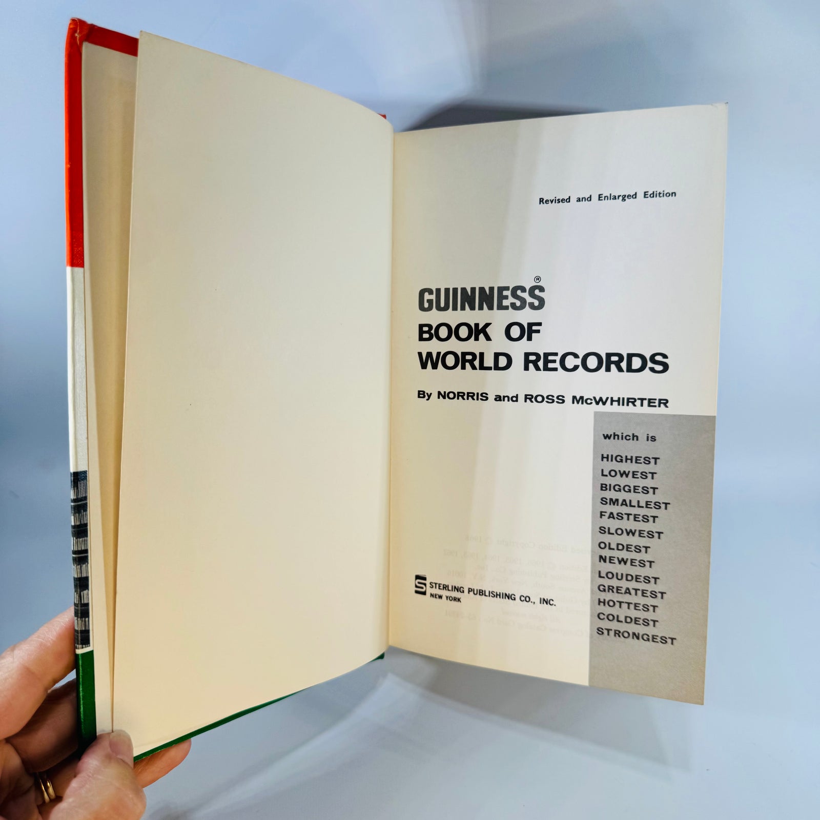 Vintage Pop Culture Reference Book — Guinness Book of World Records Revised and Enlarged Edition (1968) — Norris & Ross McWhirter | Pictorial Hardcover, Trivia / Reference / Pop Culture