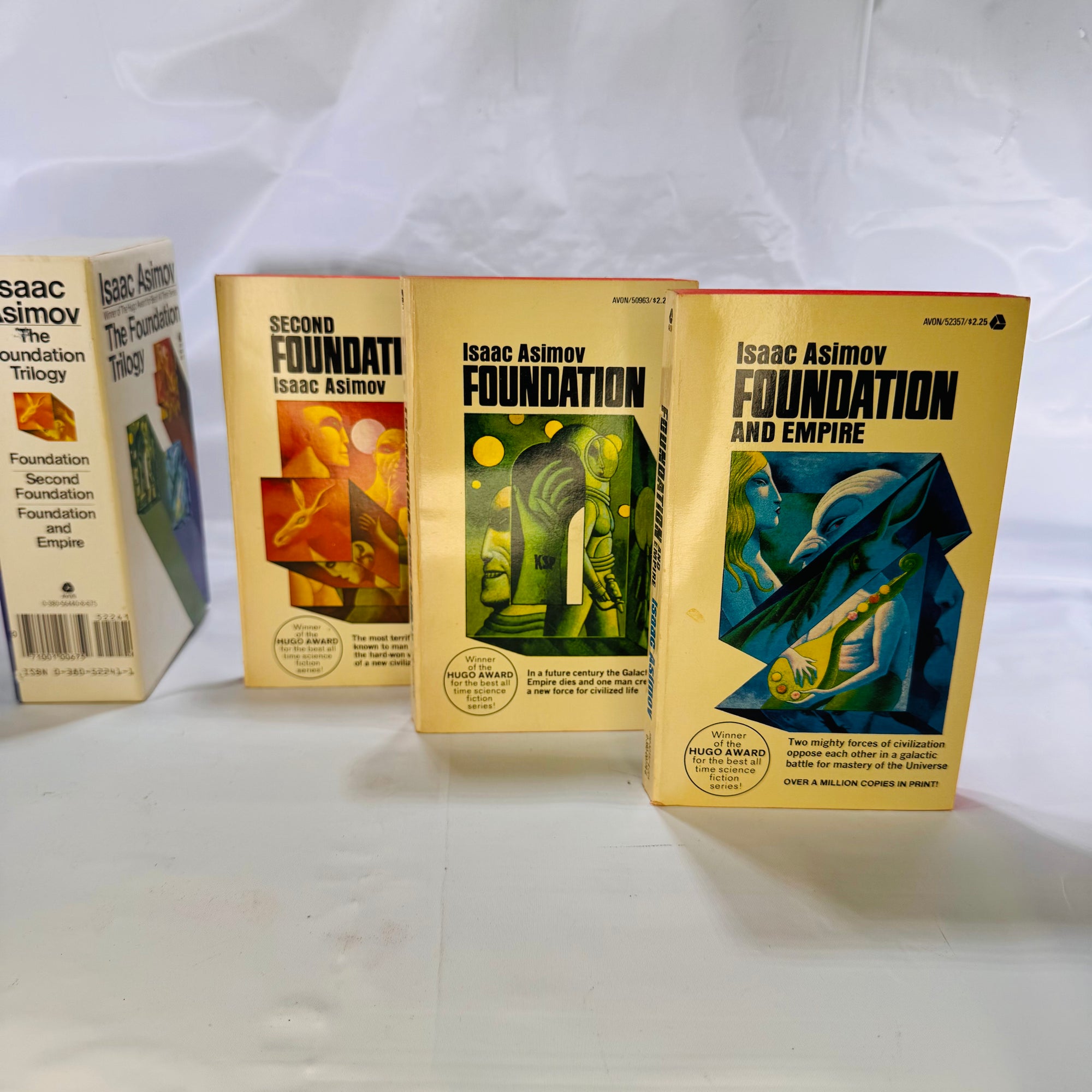 The Foundation Trilogy by Isaac Asimov Avon, 1964 Paperback Box Set