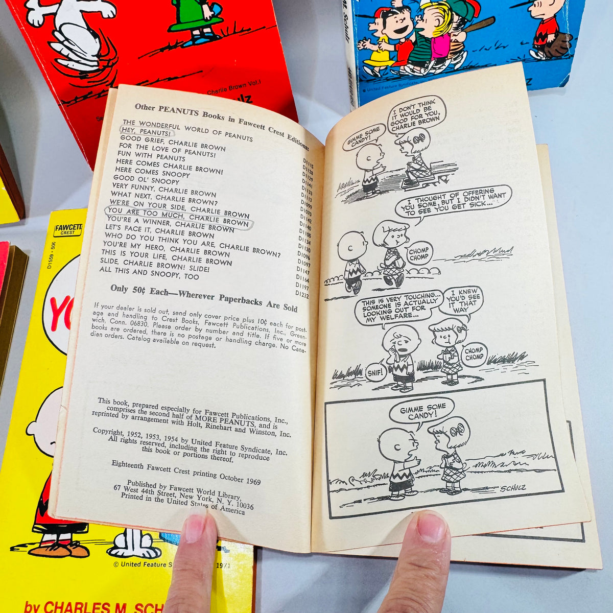 Peanuts Snoopy Fawcett Paperback Lot of 6 by Charles M. Schulz