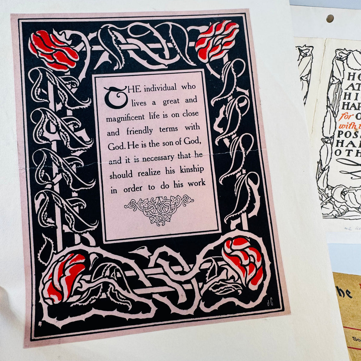1907 Roycroft Arts & Crafts + Tiffany Ephemera Lot — Roycroft Shop Booklets, The Philistine & Decorative Prints (1906–1907) — Elbert Hubbard | Arts and Crafts Paper Lot, Arts & Crafts Ephemera