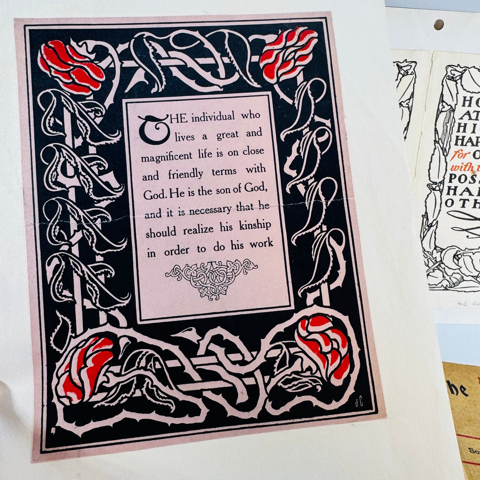 1907 Roycroft Arts & Crafts + Tiffany Ephemera Lot — Roycroft Shop Booklets, The Philistine & Decorative Prints (1906–1907) — Elbert Hubbard | Arts and Crafts Paper Lot, Arts & Crafts Ephemera