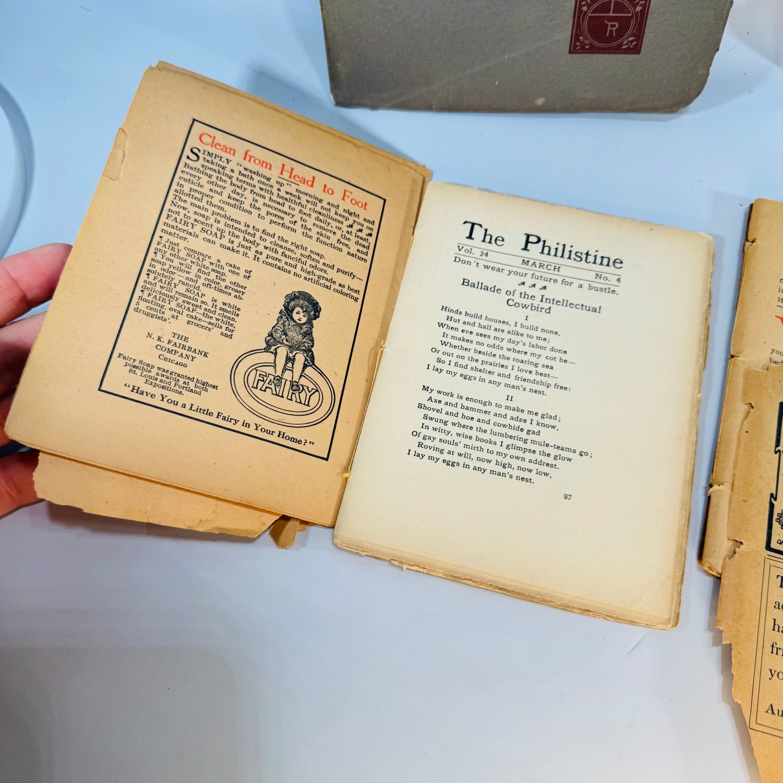 1907 Roycroft Arts & Crafts + Tiffany Ephemera Lot — Roycroft Shop Booklets, The Philistine & Decorative Prints (1906–1907) — Elbert Hubbard | Arts and Crafts Paper Lot, Arts & Crafts Ephemera