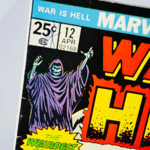 Bronze Age War Horror Comic — War Is Hell #12 (April 1975) — Chris Claremont, Don Perlin | Death Cover, Marvel, War Horror Comic