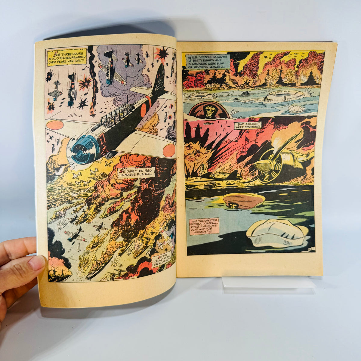 Vintage War Biography Religious Comic — Attack! (1975) — Mitsuo Fuchida, Elizabeth Sherrill & Al Hartley | Pearl Harbor Story, Spire Christian Comics