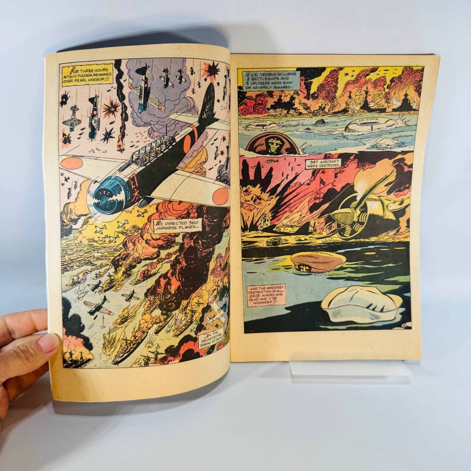 Vintage War Biography Religious Comic — Attack! (1975) — Mitsuo Fuchida, Elizabeth Sherrill & Al Hartley | Pearl Harbor Story, Spire Christian Comics