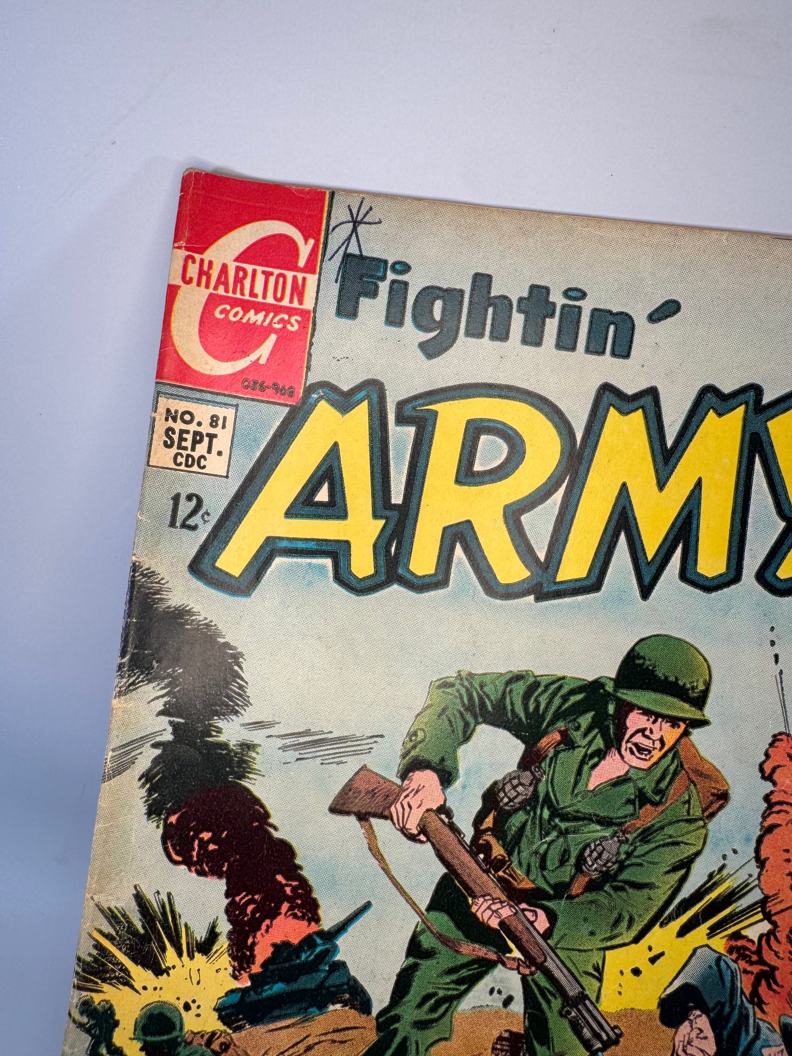 Vintage Silver Age War Comic — Fightin’ Army #81 (Sept. 1968) — Charlton Comics | D-Day Cover, WWII Anthology