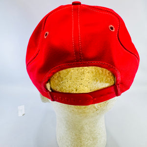 Winchester Firearms Advertising Hat 1970s 1980s Red Snapback Yellow Oval Patch Size A Just