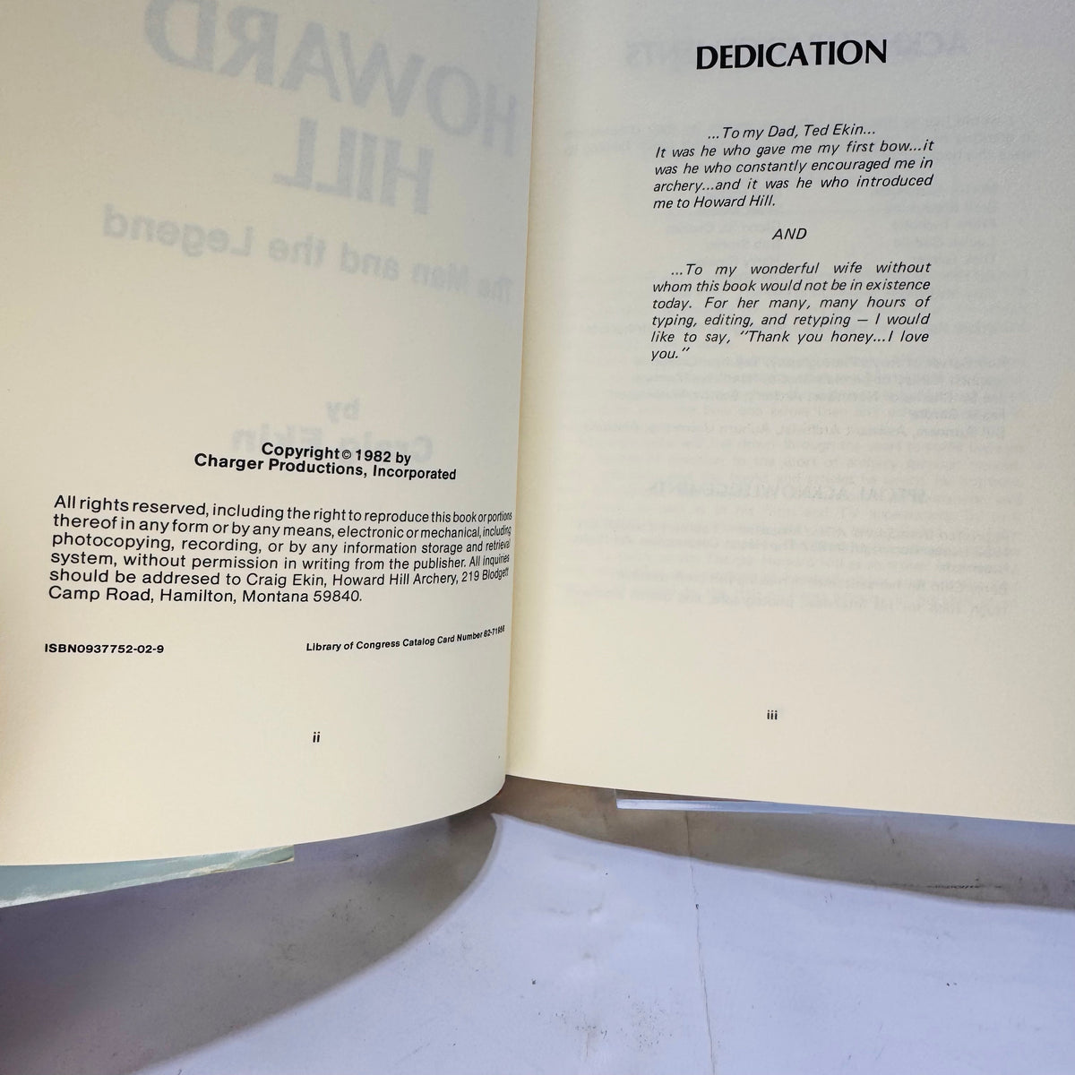 Howard Hill the Man and the Legend by Craig Ekin 1982 Charger Productions Incorporated