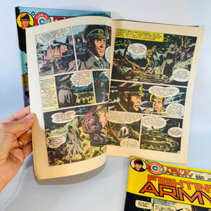 Vintage War Comics Lot — Fightin’ Army #158, #159, #160 (1982) — Charlton Comics | Bronze Age War Comic Series, Military Comics
