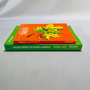 Field Guide Bundle — Wildflowers of North America (1984) & Trees (Golden Guide) — Venning; Zim & Martin | Illustrated, Pocket Guides, Field Identification Natural History