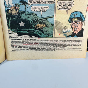 Vintage War Comics Lot — Fightin’ Army #158, #159, #160 (1982) — Charlton Comics | Bronze Age War Comic Series, Military Comics