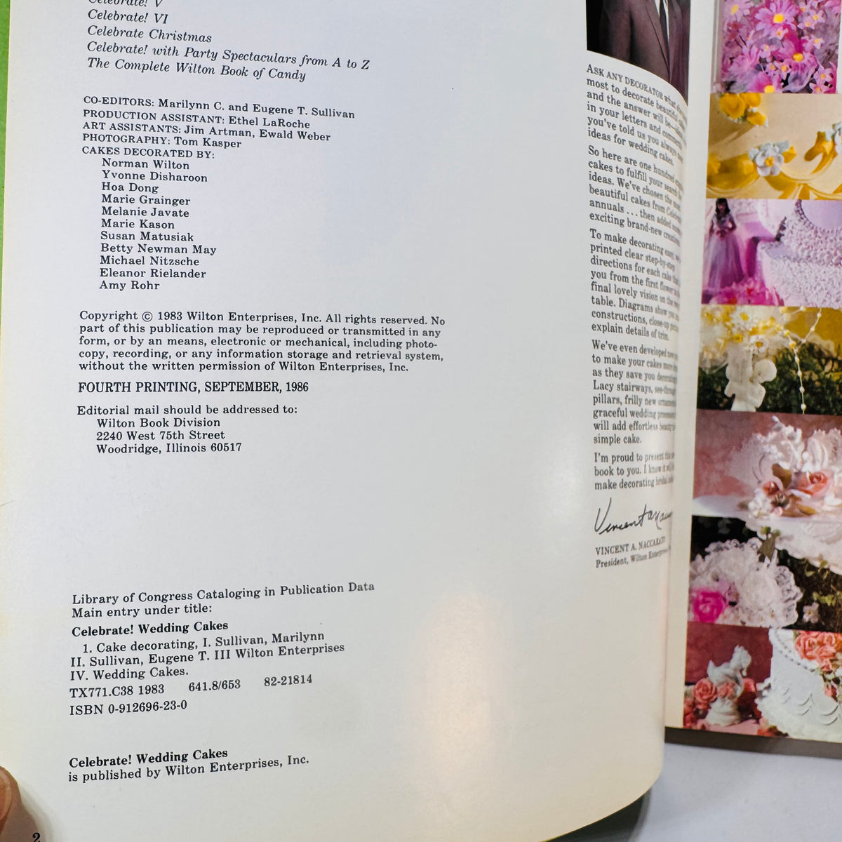 Celebrate! Wedding Cakes (1986, 4th Printing) — Wilton Enterprises | Pictorial Hardcover, Culinary Arts Baking & Cake Decorating