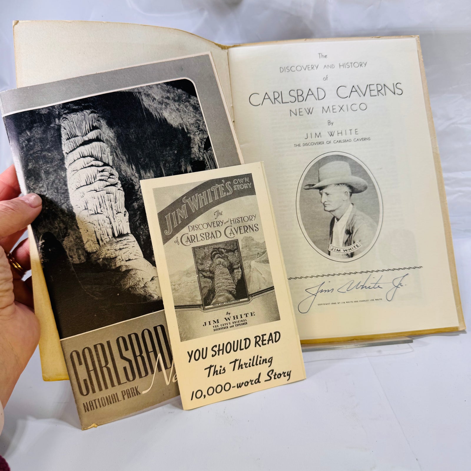 Jim White’s Own Story: The Discovery and History of Carlsbad Caverns (1940) and other Pamplets