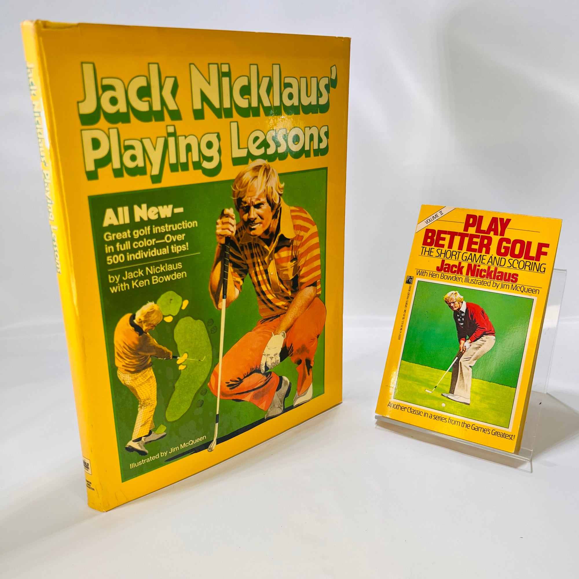 Two Jack Nicklaus Books Playing Lessons 1981 and Play Better Golf 1981 Vintage Golf