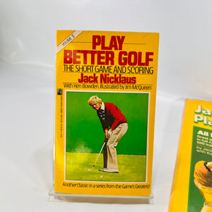 Two Jack Nicklaus Books Playing Lessons 1981 and Play Better Golf 1981 Vintage Golf