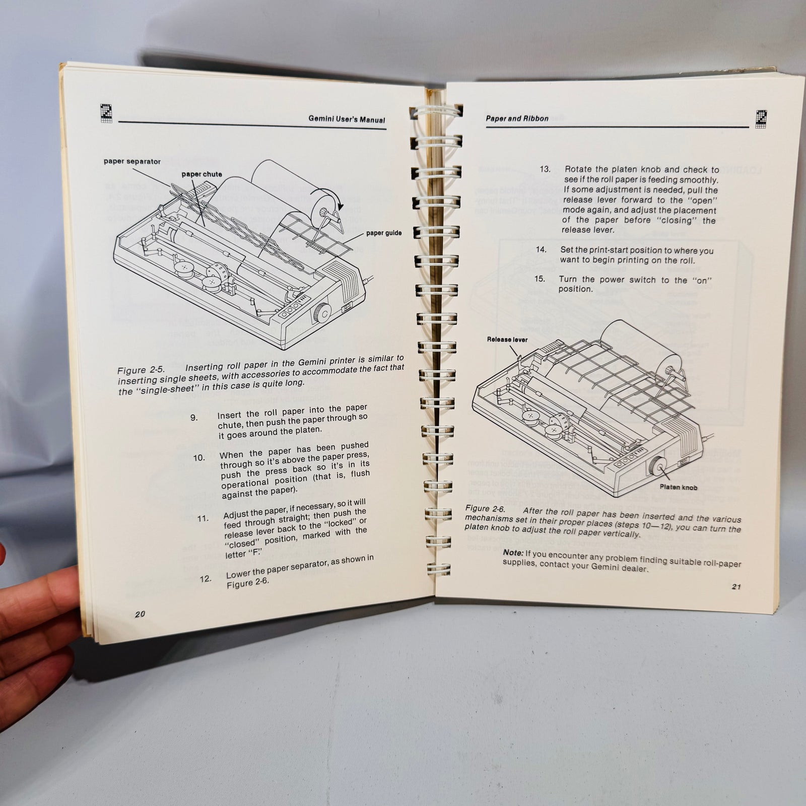 Gemini-10X/15X User’s Manual (1983) — Star Micronics | Spiral-Bound Guide with Diagrams & BASIC Code, Technology/Computer Manual