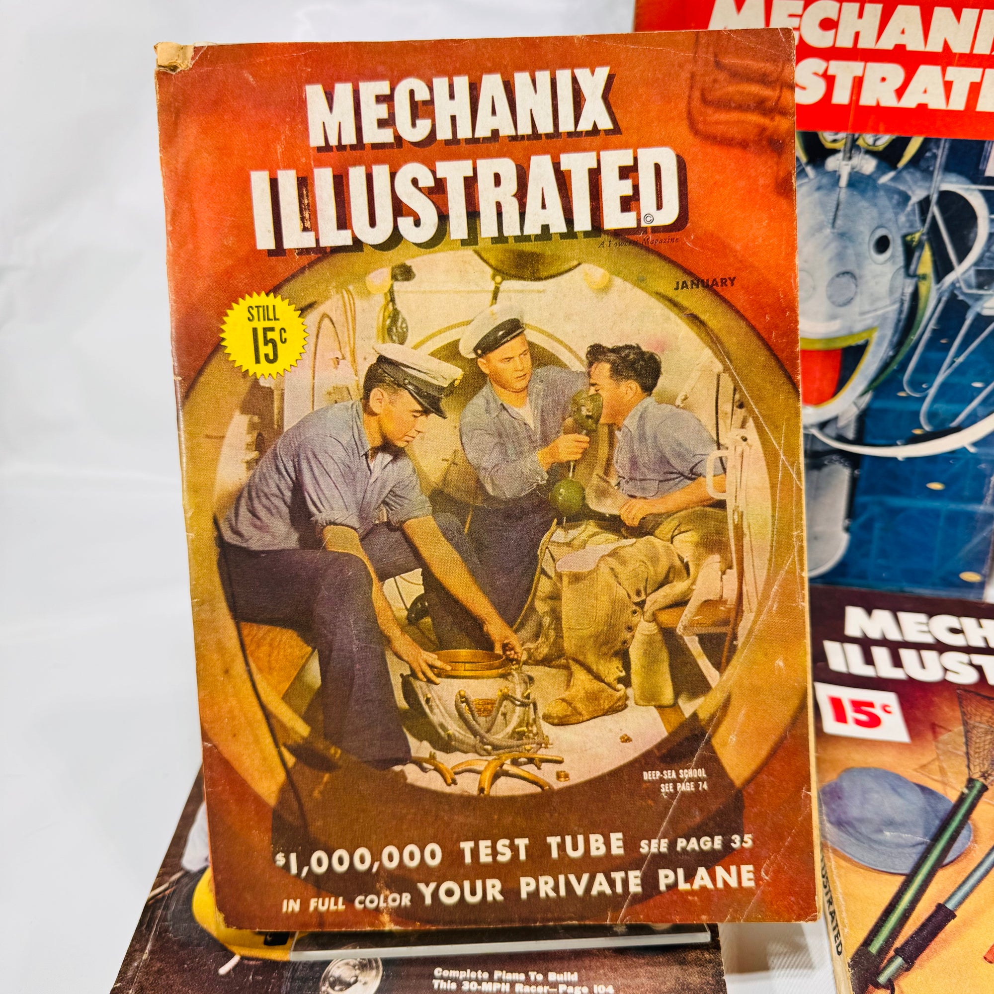 Set of 5 Vintage Mechanix Illustrated Magazines (1946–1953) by Fawcett Publications