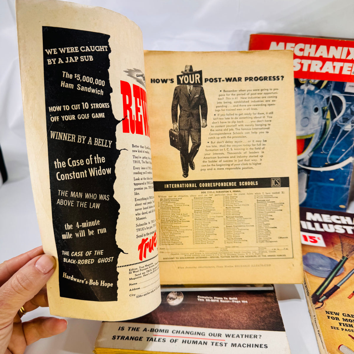 Set of 5 Vintage Mechanix Illustrated Magazines (1946–1953) by Fawcett Publications