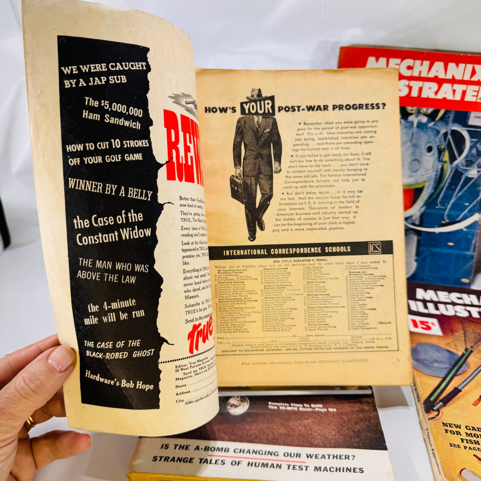 Set of 5 Vintage Mechanix Illustrated Magazines (1946–1953) by Fawcett Publications