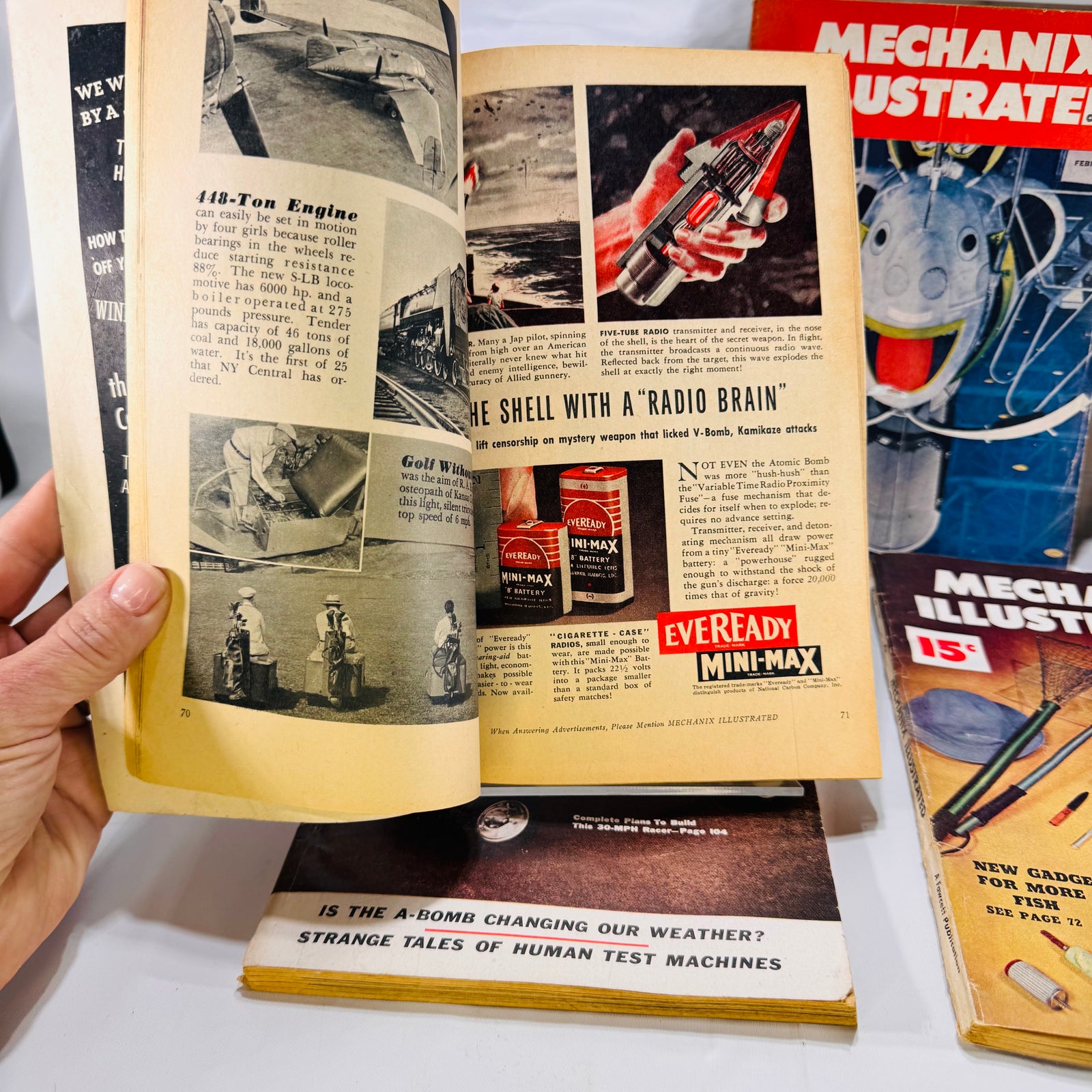 Set of 5 Vintage Mechanix Illustrated Magazines (1946–1953) by Fawcett Publications