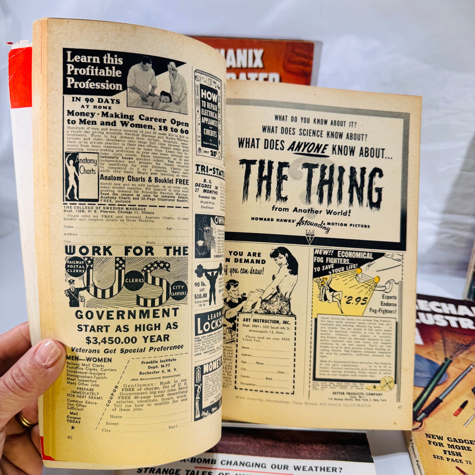 Set of 5 Vintage Mechanix Illustrated Magazines (1946–1953) by Fawcett Publications