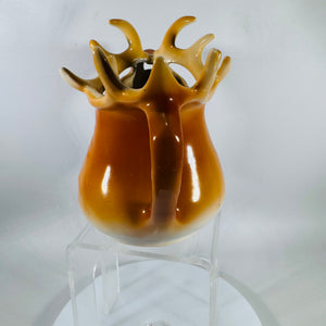 Antique Royal Bayreuth Elk Creamer Porcelain Figural Pitcher Bavaria Deer Stag Creamer Pre 1902 Mark