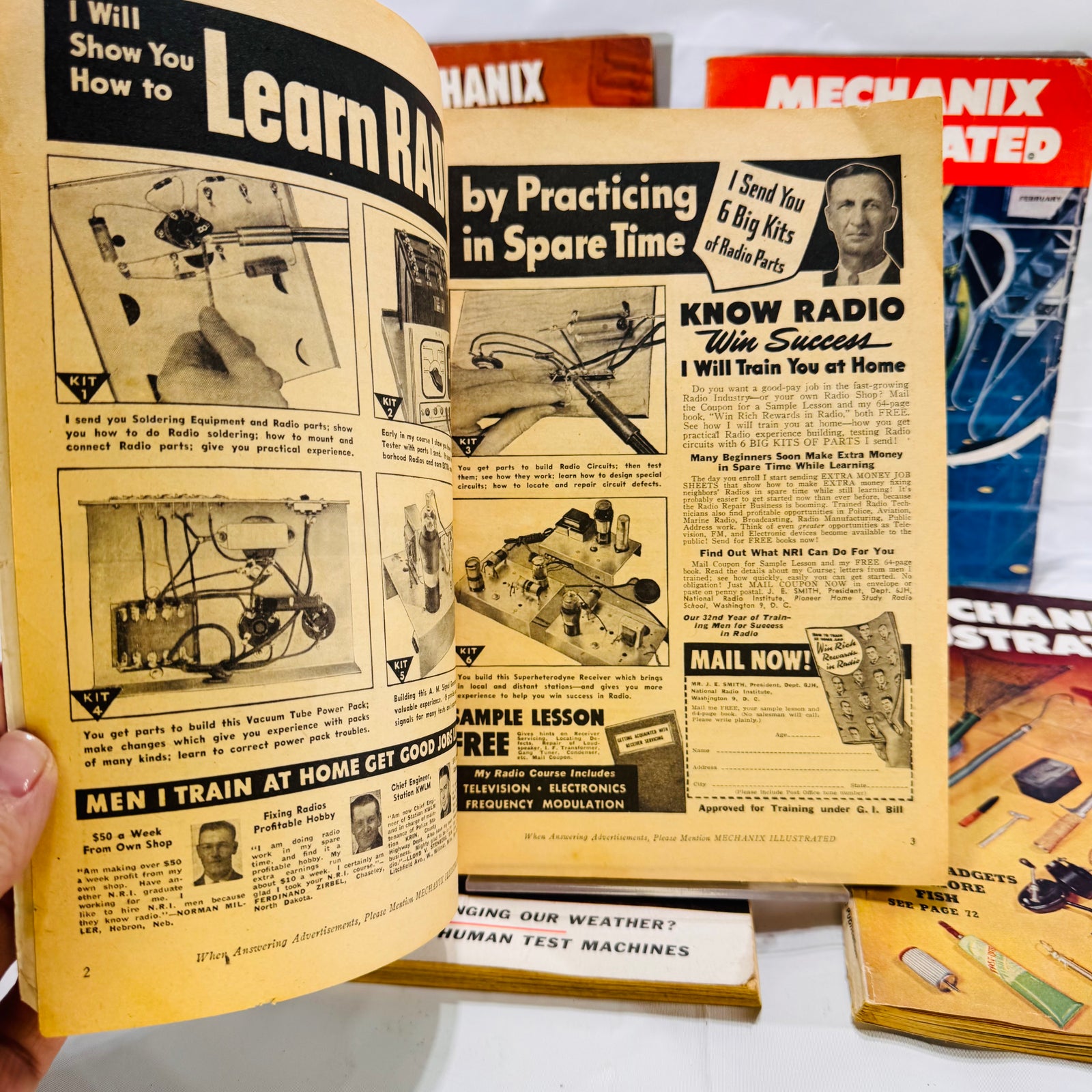 Set of 5 Vintage Mechanix Illustrated Magazines (1946–1953) by Fawcett Publications