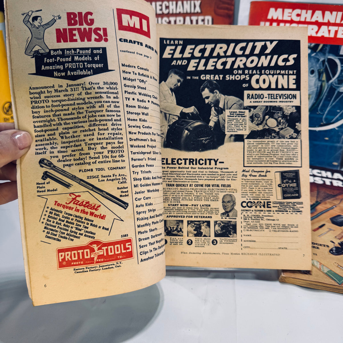 Set of 5 Vintage Mechanix Illustrated Magazines (1946–1953) by Fawcett Publications