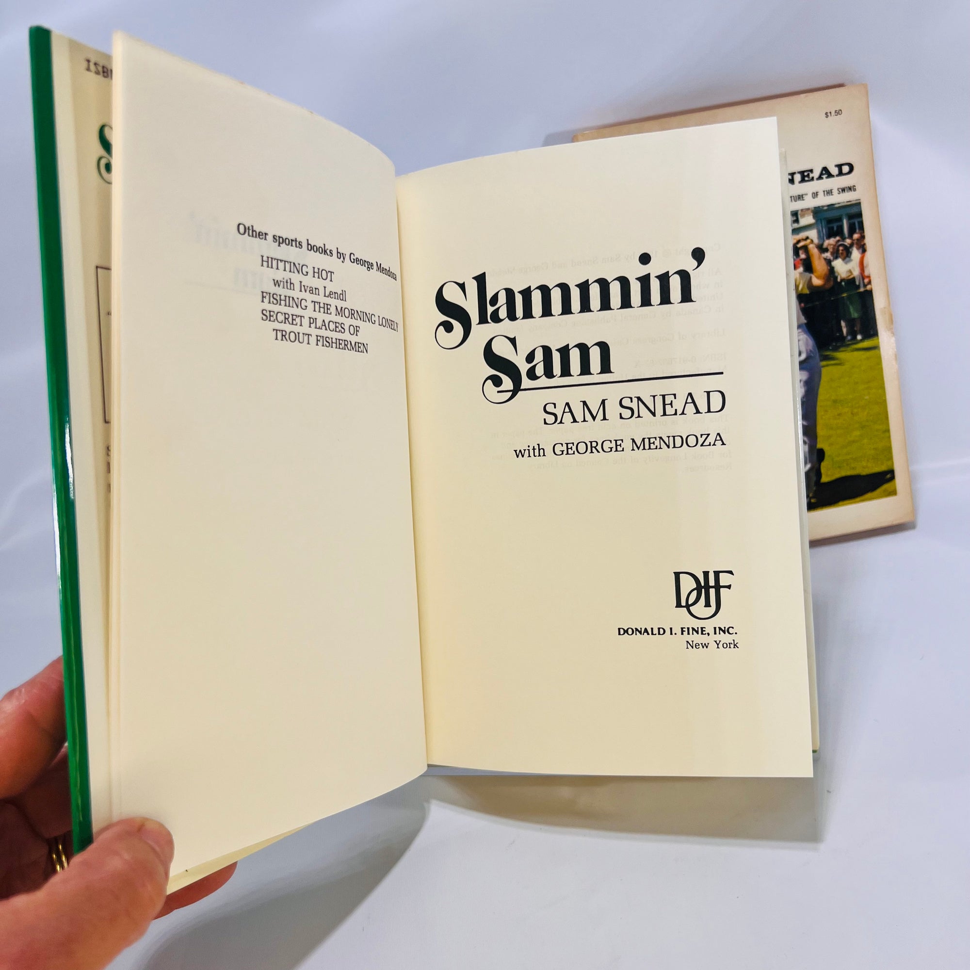 Two Books by Sam Snead Slammin' Sam 1986 The Driver Book 1973 Vintage Golf Books