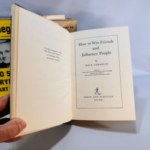 Dale Carnegie Hardcover Set of 3 (1948–1969) — How to Win Friends, How to Stop Worrying, Effective Speaking | With Dust Jackets, Self-Help