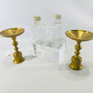 Brass Tulip Peg Votive Brass Candle Holders Set of 2