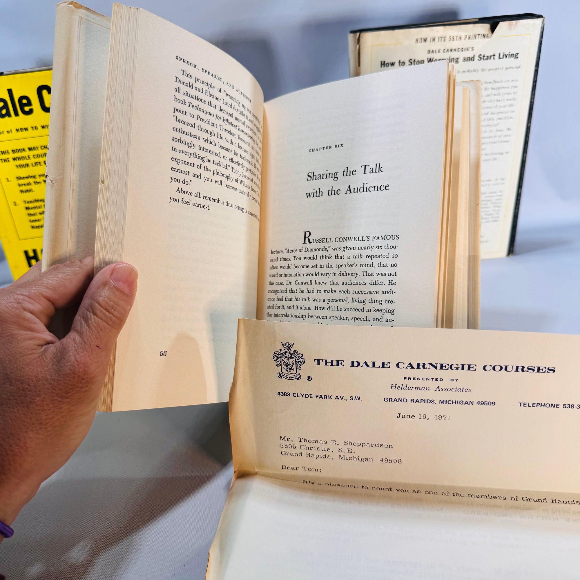 Dale Carnegie Hardcover Set of 3 (1948–1969) — How to Win Friends, How to Stop Worrying, Effective Speaking | With Dust Jackets, Self-Help
