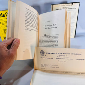 Dale Carnegie Hardcover Set of 3 (1948–1969) — How to Win Friends, How to Stop Worrying, Effective Speaking | With Dust Jackets, Self-Help