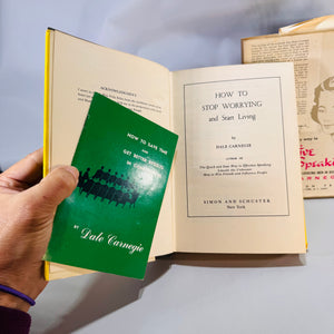Dale Carnegie Hardcover Set of 3 (1948–1969) — How to Win Friends, How to Stop Worrying, Effective Speaking | With Dust Jackets, Self-Help