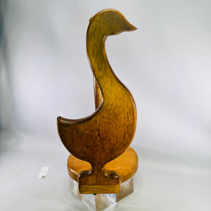 Wooden Goose Paper Towel Holder Rustic Cottage Kitchen Decor
