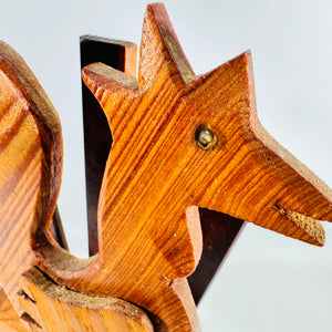 Royal House Gifts Rooster Napkin Holder Wood Country Kitchen Decor