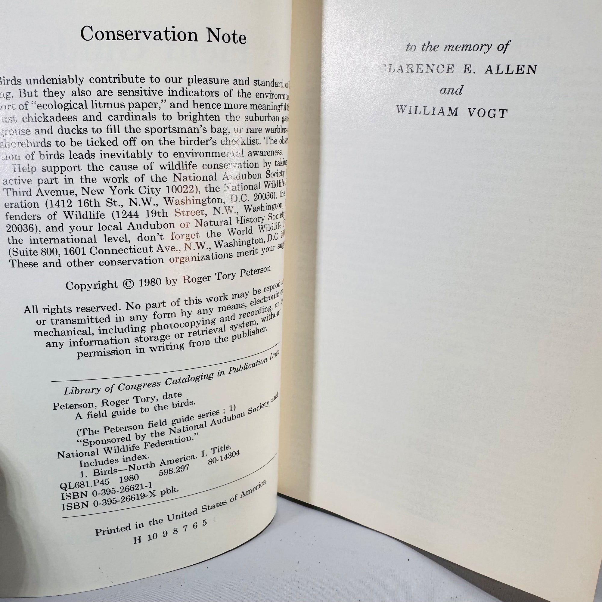 Natural History • Birding Set — A Field Guide to the Birds (1980, 4th Ed.) + Attracting Birds (1947 rev.) — Roger Tory Peterson & U.S. Fish and Wildlife | Color Plates, Field Guide